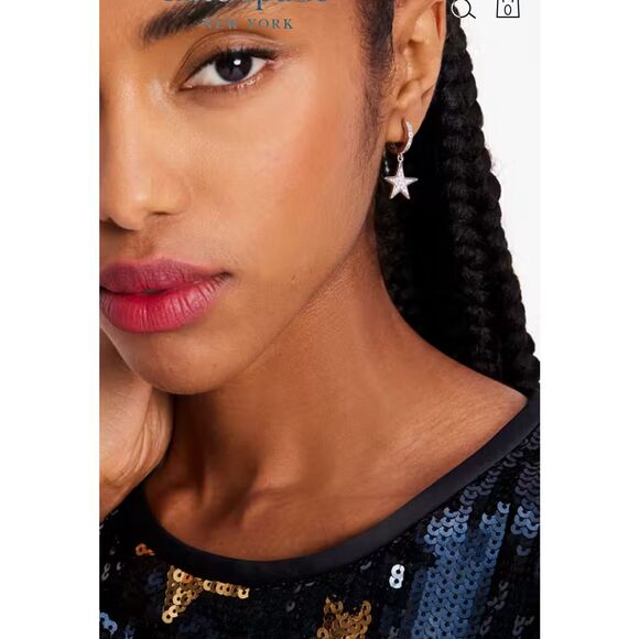 Kate Spade NEW earrings You’re a Star huggies - Picture 6 of 10